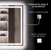 LED Bathroom Mirror With RGB Lighting Anti Fog Adjustable Brightness and Touch Control