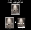 LED Bathroom Mirror With RGB Lighting Anti Fog Adjustable Brightness and Touch Control