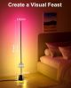 Smart RGB LED Corner Floor Lamp,172 LEDs Bright Standing Lamps for Living Room with APP and Remote