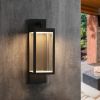 Inowel Outdoor Wall Lantern Exterior Waterproof Wall Sconce Light Fixture Integrated LED Wall Lamp with Clear Glass Shade 22527