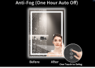 Rectangular Break Resistant LED Bathroom Mirror With RGB Lighting Touch Control Anti Fog And Dimmable