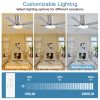 52 in. Integrated LED Farmhouse Indoor/Outdoor Nickel Smart Ceiling Fan with Remote Control