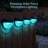 Outdoor Waterproof Solar Wall Light Solar 6LED Semicircle Fence Light for Patio, Stairs,Yard, Garden Pathway, Deck, Fence, Solar Garden Lights