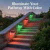 Outdoor Waterproof Solar Wall Light Solar 6LED Semicircle Fence Light for Patio, Stairs,Yard, Garden Pathway, Deck, Fence, Solar Garden Lights