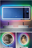 LED Bathroom Mirror With RGB Lighting Anti Fog Adjustable Brightness and Touch Control