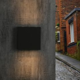 Outdoor Wall Sconce Waterproof Up And Down Lighting (Option: Black)